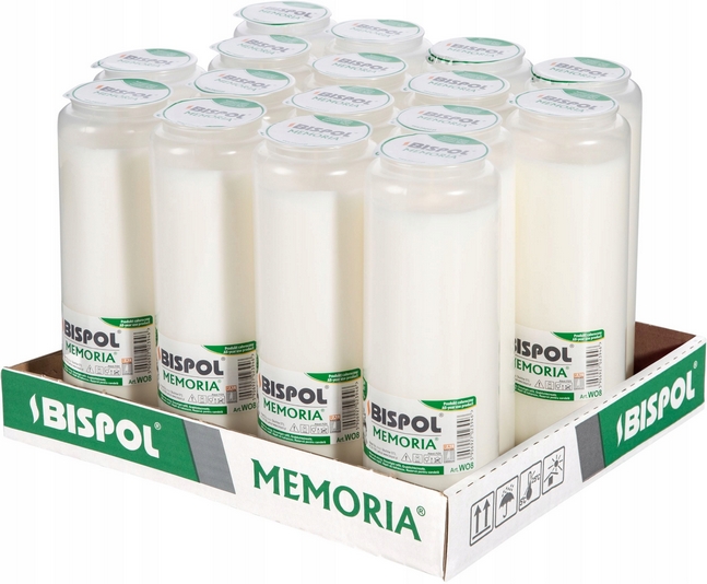 Náhradné olejové vložky do lampášov Bispol Memoria WO8, biela, 16 ks